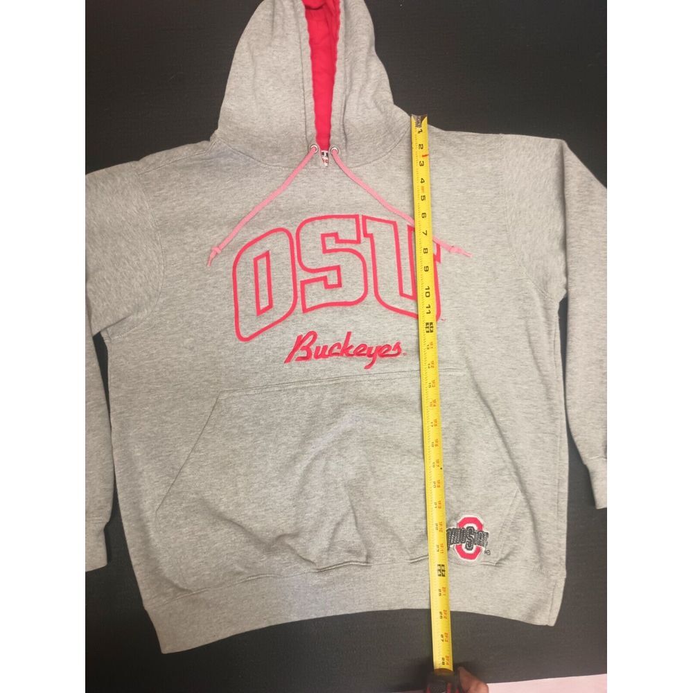 Ohio State Buckeyes Gray & Red Hoodie Foot Locker Cotton Size M - Picture 6 of 11